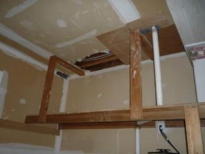 Water Damage Restoration Closet Repair